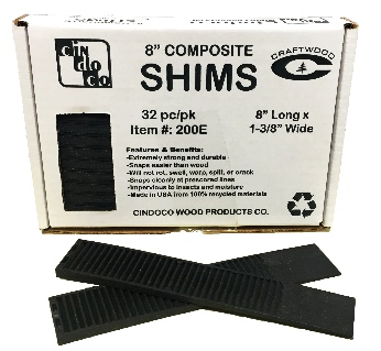 Cindoco Wood Shims, 1 3/8 x 7 3/8, 14 pk